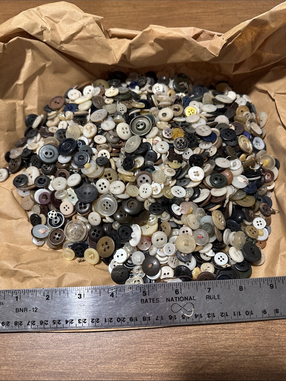 Vintage Button Assortment - Neutral Multi-Color
